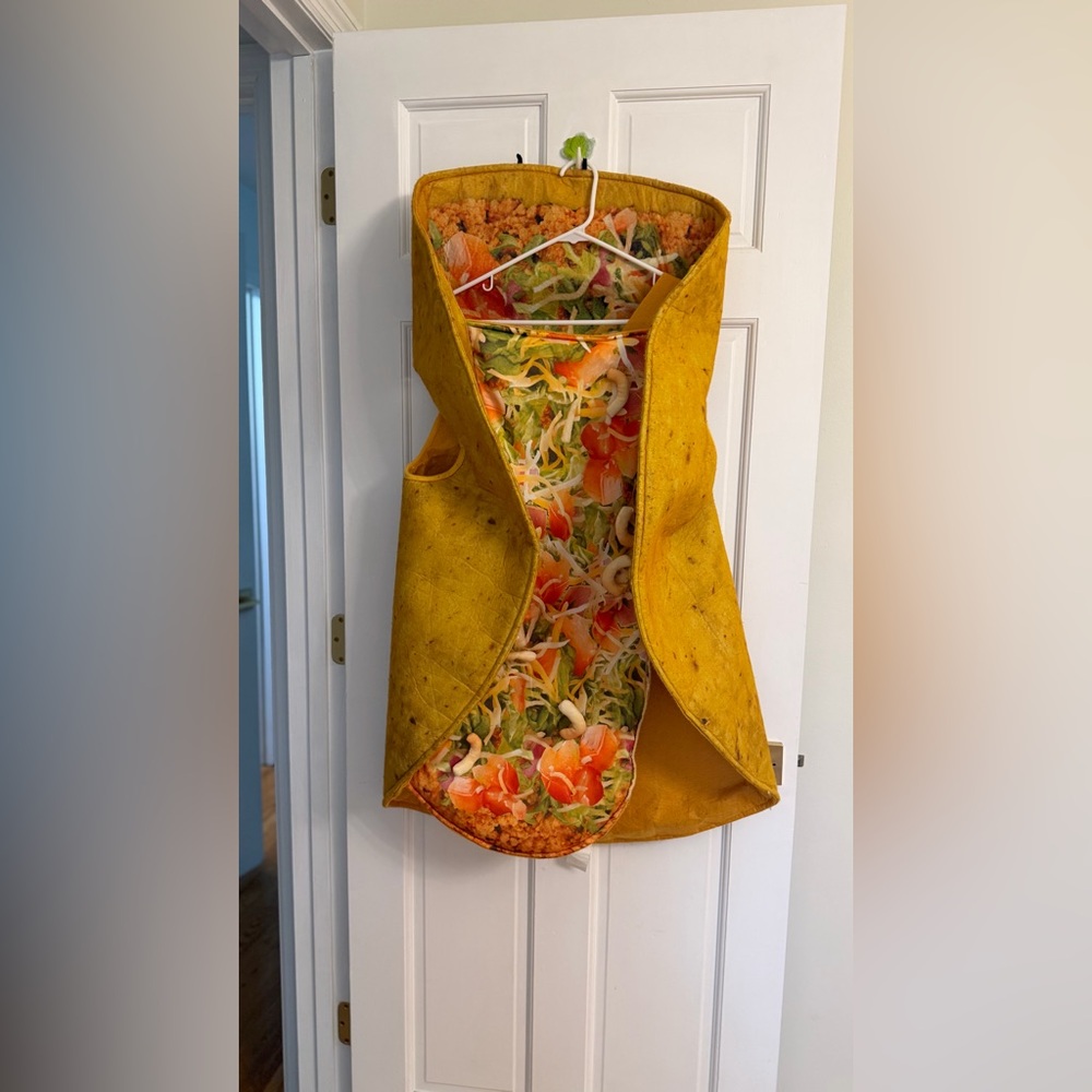 Novelty Taco Vest with Salad Print